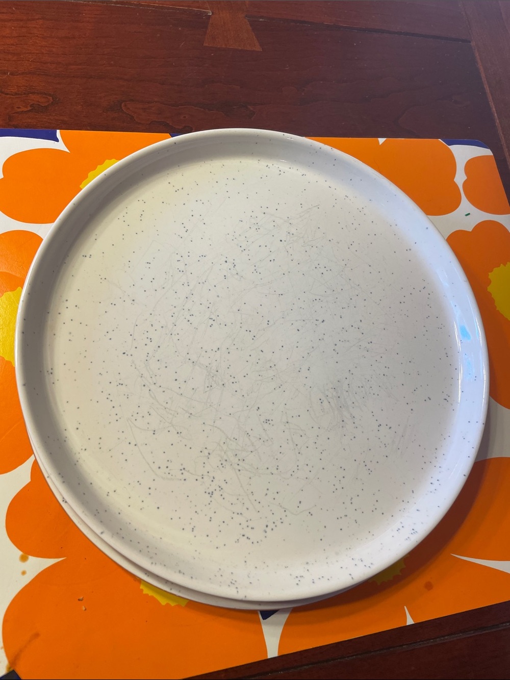Our Place White Speckled Ceramic Dinner Plates — Set of 3